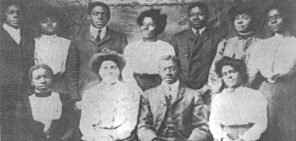 The graduating class of 1904 The graduating class of 1904 - the first class to complete a four year "normal course" of study.