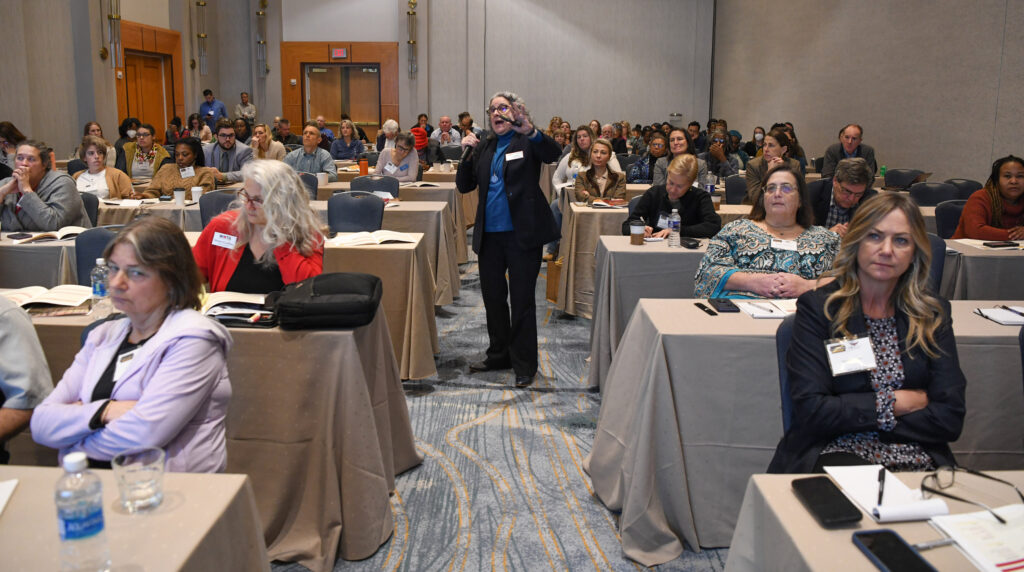A presenter speaks at Agritourism Conference.
