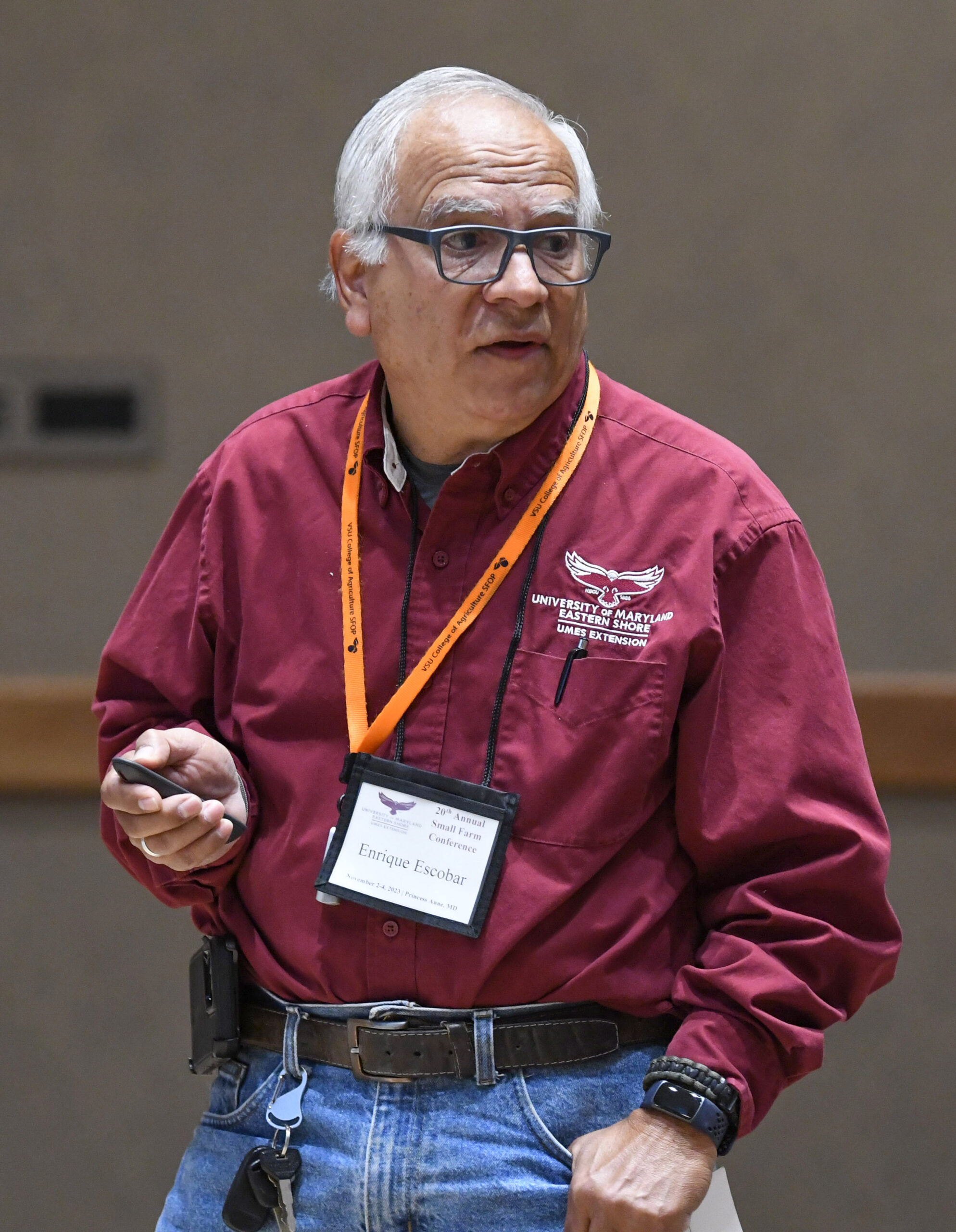 Associate Dean Dr. E.N. Escobar speaks at the 2023 Small Farm Conference.
