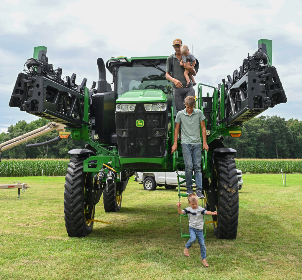 Big farm equipment on display at Ag Showcase.
