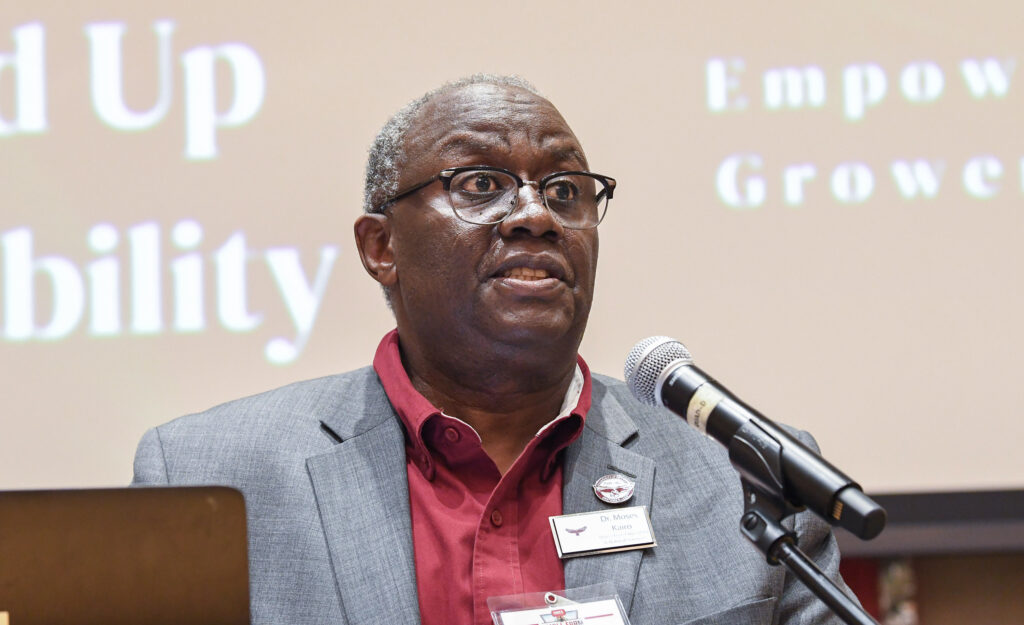 Dean Dr. Moses T. Kairo speaks at the 21st Small Farm Conference.