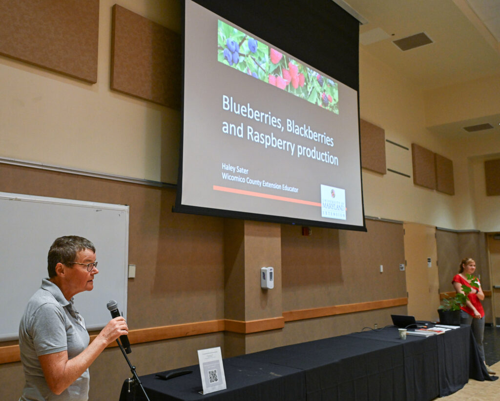 Wicomico County Extension Educator Haley Slater gave a presentation on berries at 21st Small Farm Conference.
