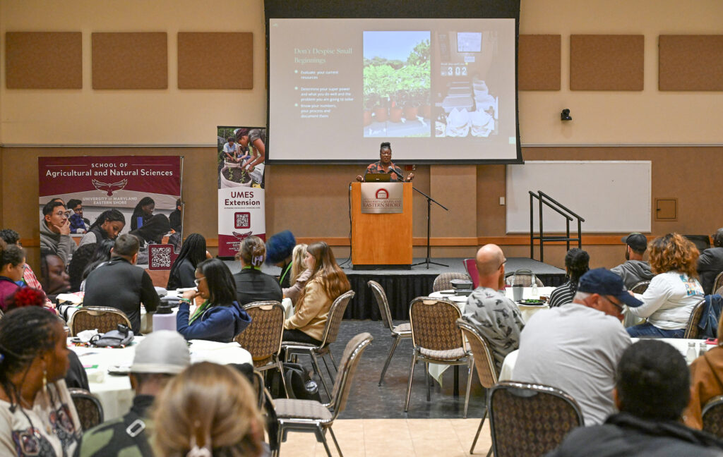 Keynote speaker Shamilla Roberts addressed the gathering at the 21st Small Farm Conference.