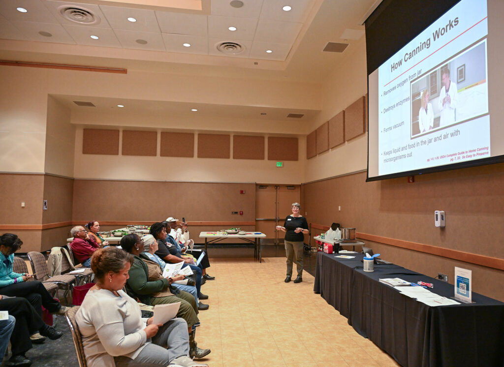 A workshop on canning held at the 21st Small Farm Conference.