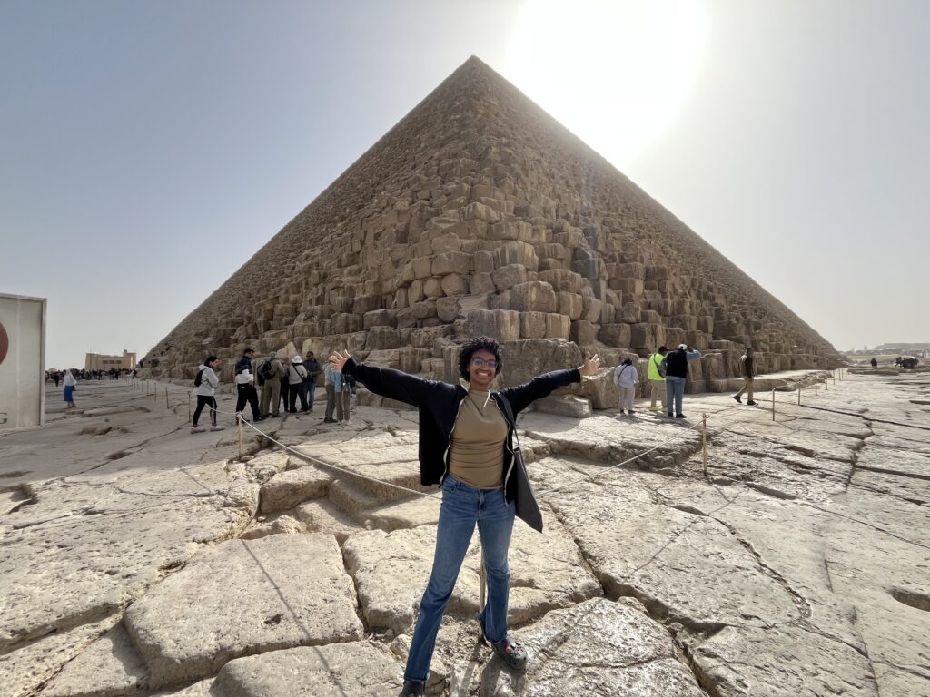 NOAA LMRCSC Fellow Cheyenne Murdaugh sightsees in Egypt during a conference.