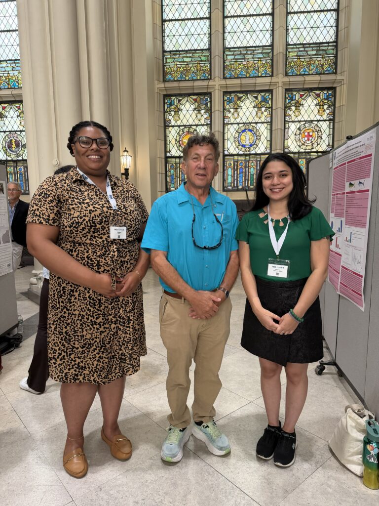 Scott Gudes (center) met two LMRCSC recipients of his namesake scholarship, Kayland Huckaby (left) and Veronica Lucchese.
