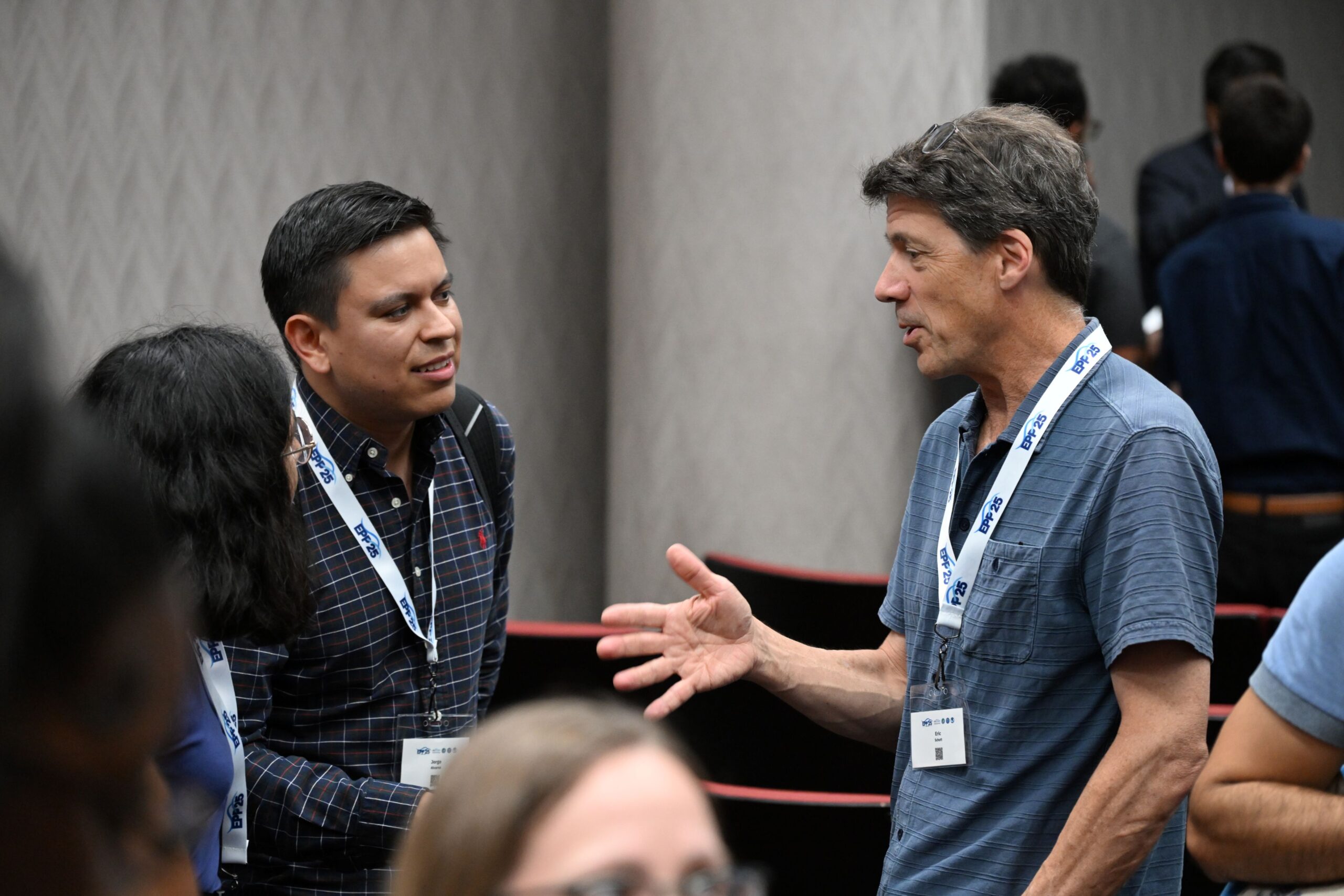 NOAA LMRCSC University of Maryland Center for Environmental Science Program Director Dr. Eric Schott networks at the 2026 NOAA EPP Education & Science Forum.