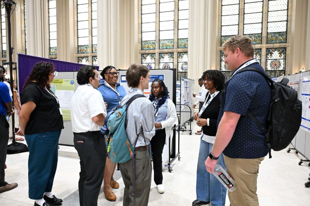 NOAA LMRCSC fellows network at the 2026 NOAA EPP Biennial Education & Science Forum.