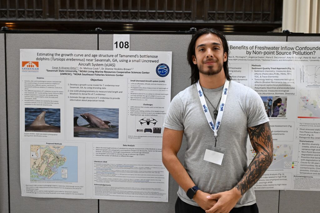 NOAA LMRCSC Fellow Cesar Alvarez Ortiz shared his research poster at the 2026 NOAA EPP Biennial Education & Science Forum.