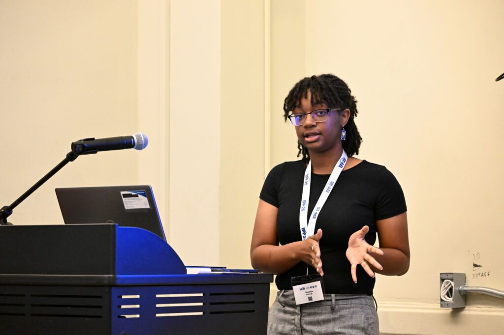 NOAA LMRCSC Fellow Cheyenne Murdaugh presents her research at the 2026 NOAA EPP Biennial Education & Science Forum.