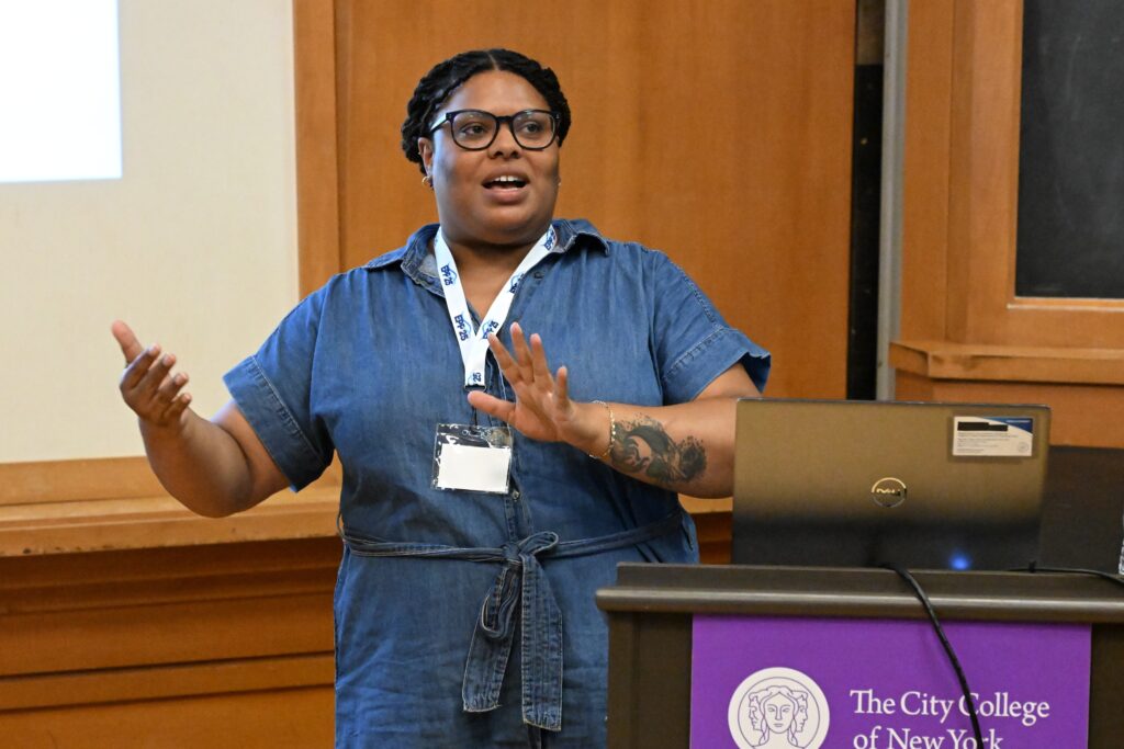 NOAA LMRCSC Fellow Kayland Huckaby presents her research at the 2026 NOAA EPP Biennial Education & Science Forum.