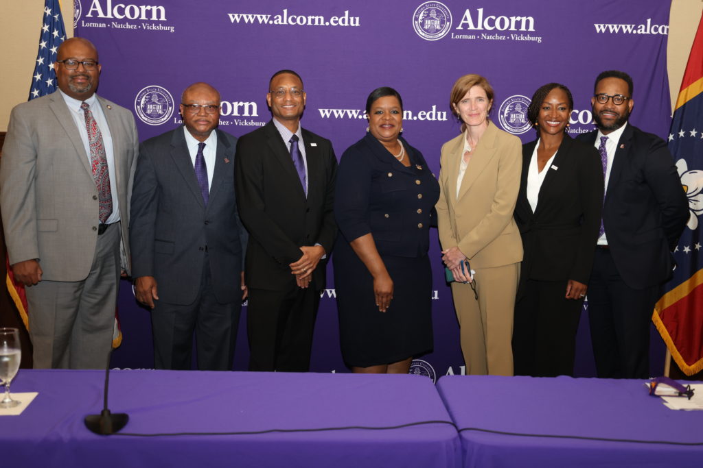 Alcorn State University and U.S. Agency for International Development (USAID) representatives pose after signing a Memorandum of Understanding.