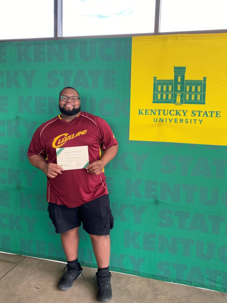 Malik Thompson, student at Kentucky State University.