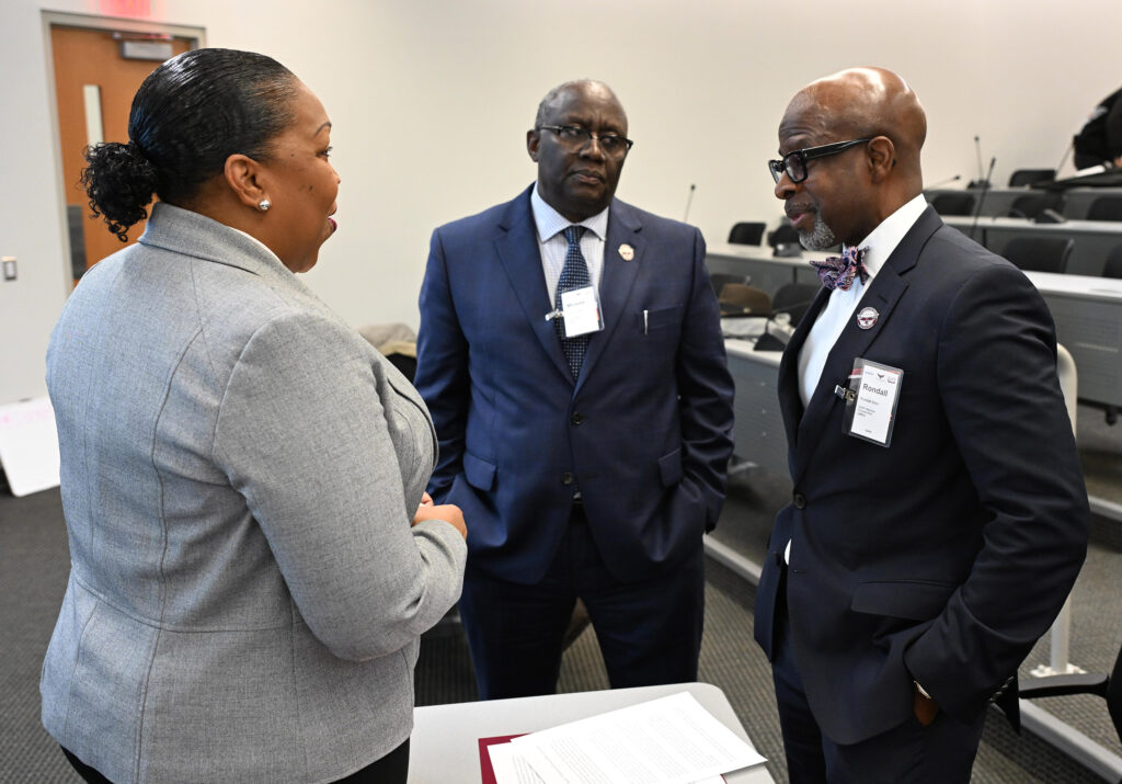 University leaders at the Student-led Undergraduate Research Symposium held Dec. 6, 2024.