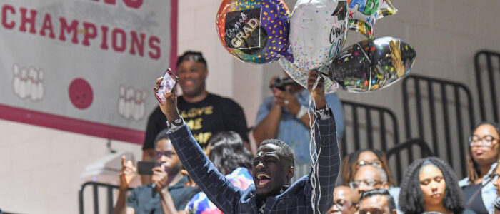 Families and friends cheer graduates at University of Maryland Eastern Shore spring 2025 commencement.