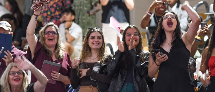 Families and friends cheer graduates at University of Maryland Eastern Shore spring 2025 commencement.