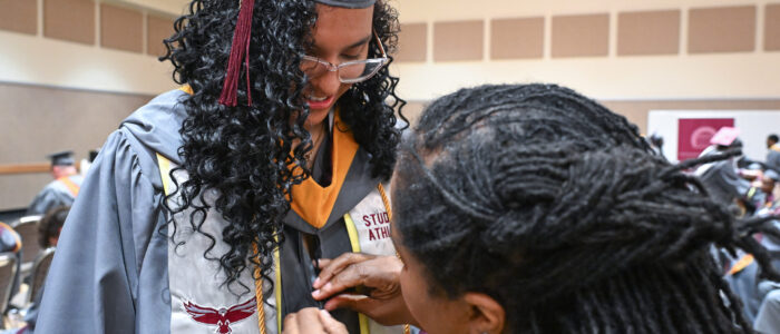 University of Maryland Eastern Shore graduates celebrate at spring 2025 commencement.