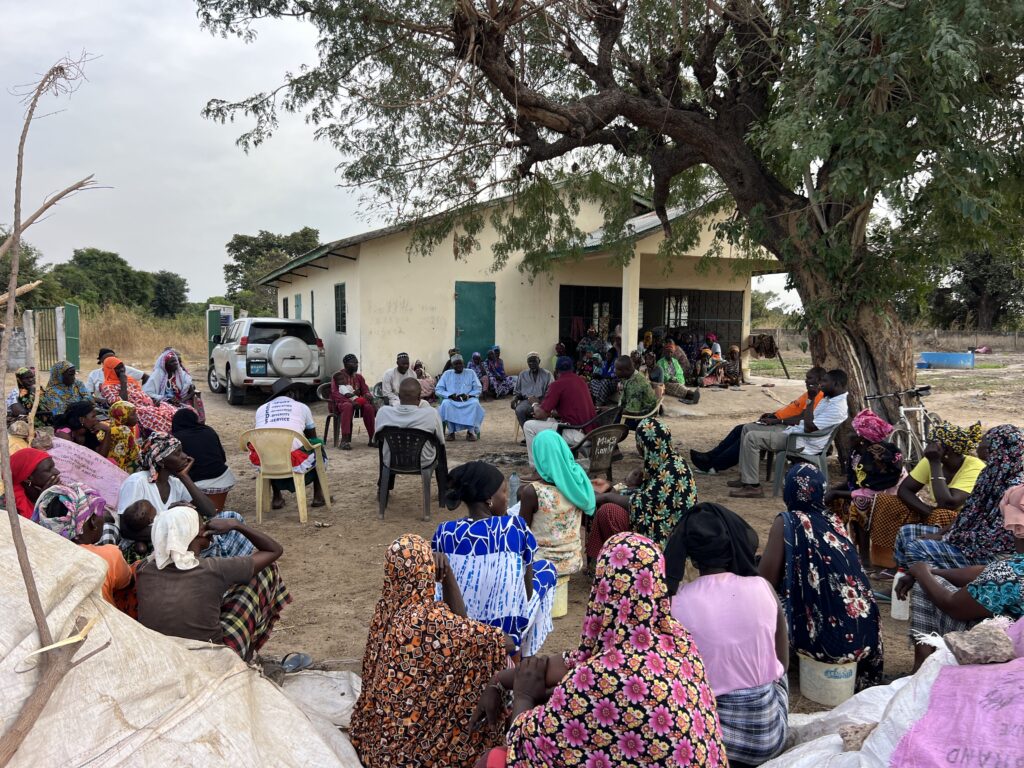 Dr. Lamin Drammeh of South Carolina State conducts a focus group session with 80 women gardeners and local leaders.