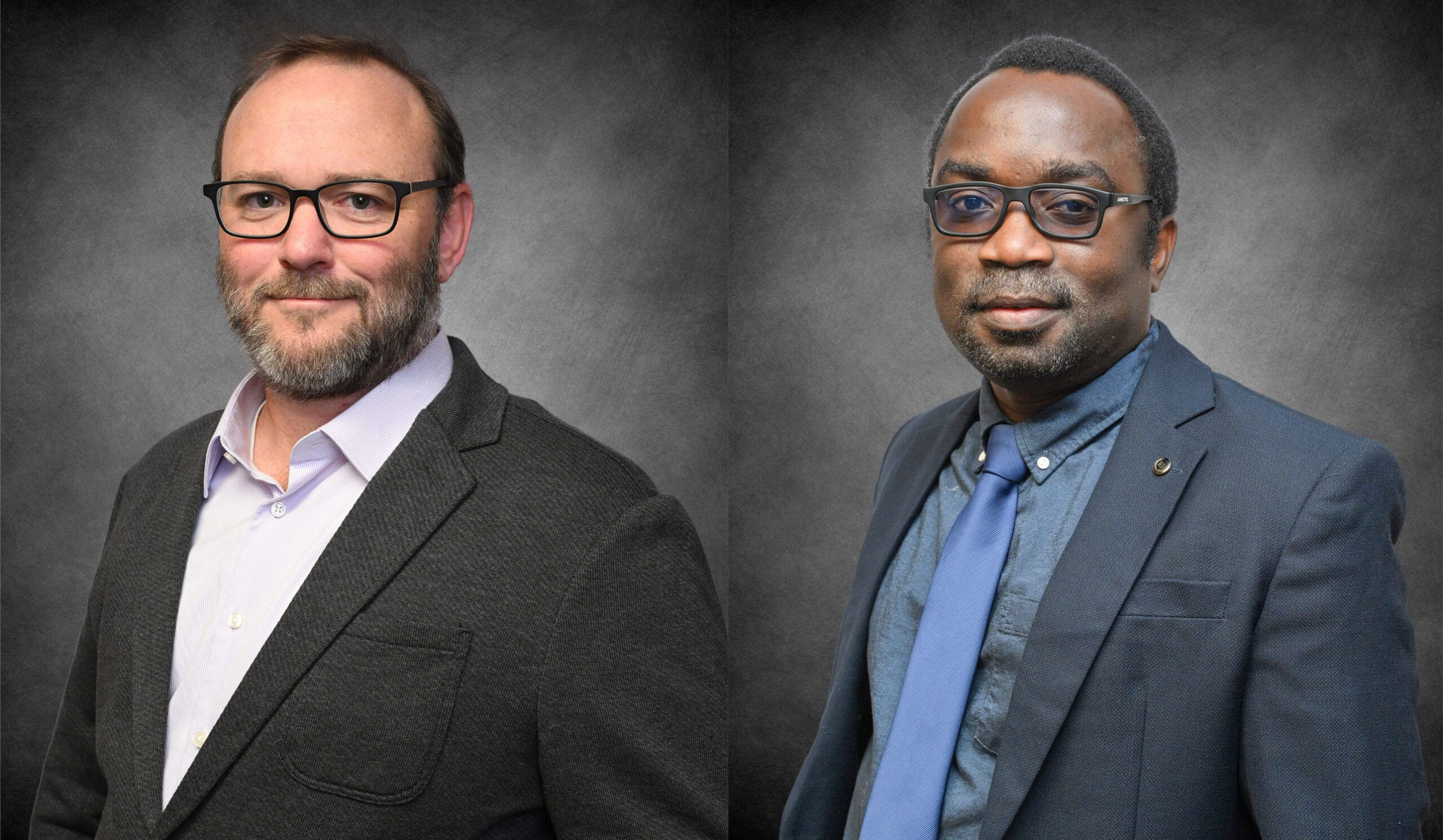 Dr. William Burke, left, and Dr. Abiodun Omotayo
