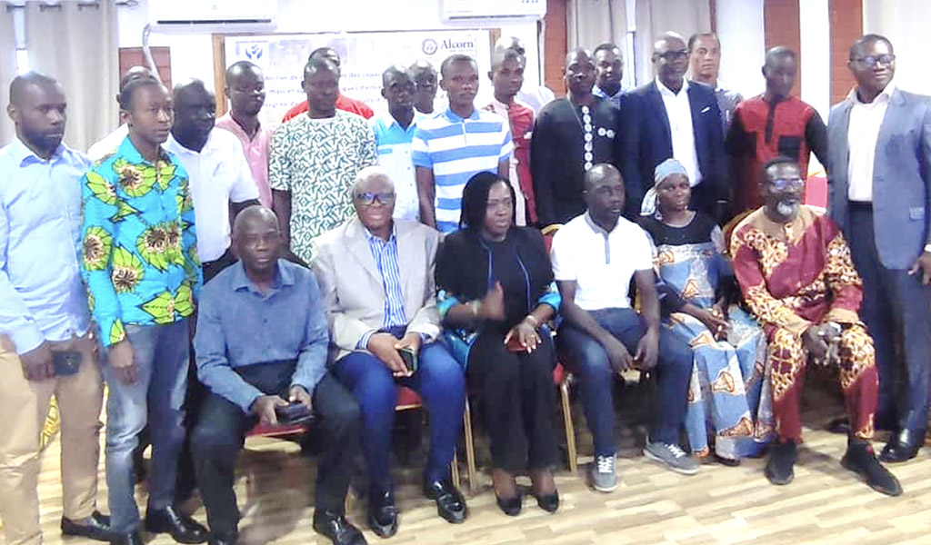 Posing for a photo are participants of the training workshop for implementation of a local integrated pest management strategy against the fall armyworm (Spodoptera frugiperda).
