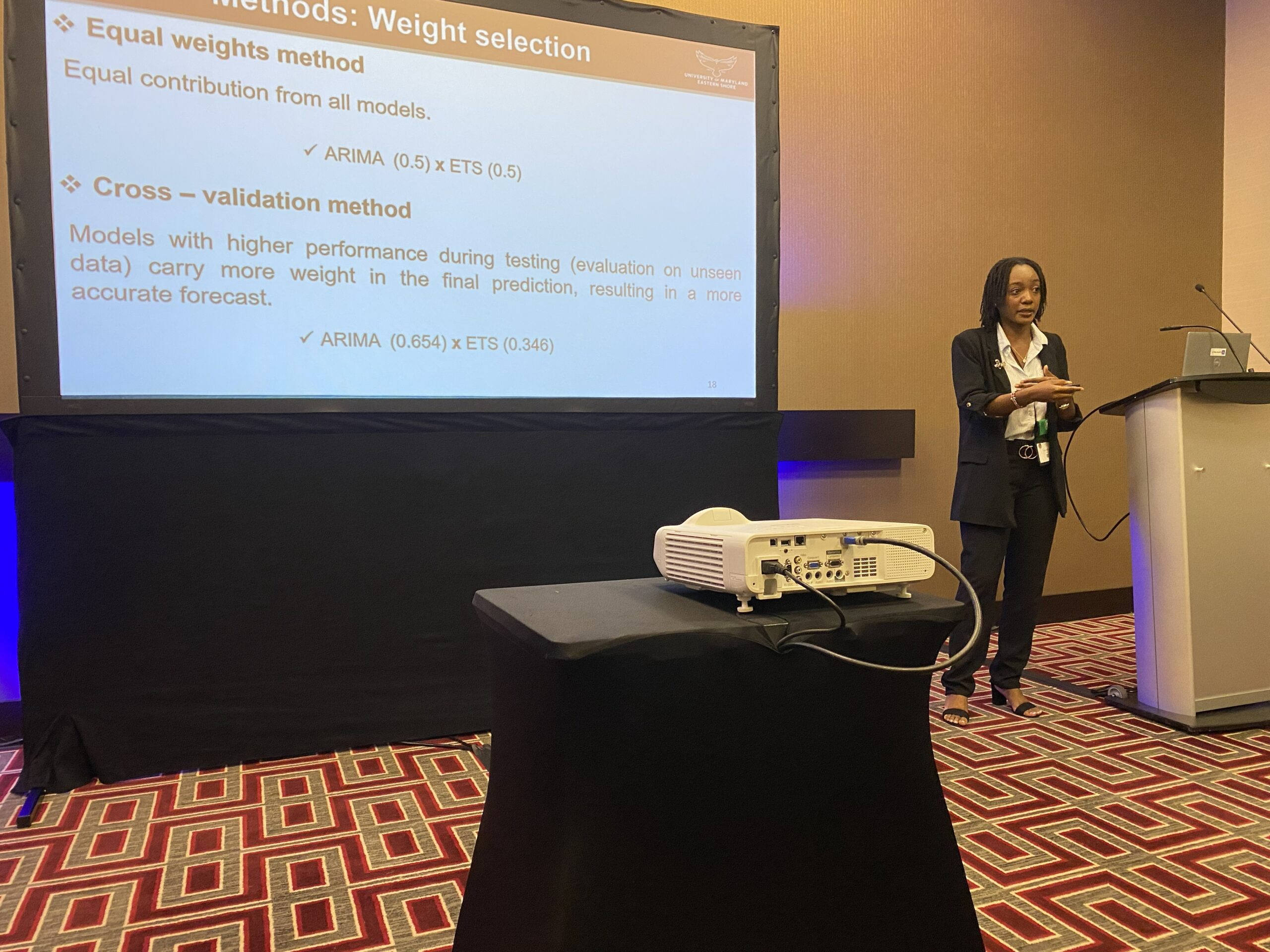 UMES graduate student Lucy Njoroge presents her research during an oral presentation at the 2026 ARD Symposium in New Orleans, from March 28-31.