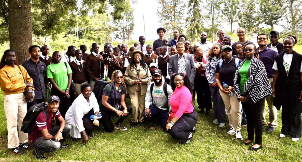 The FAMU delegation, along with students and teachers of Kilimo High School, are pictured during a visit to the school.